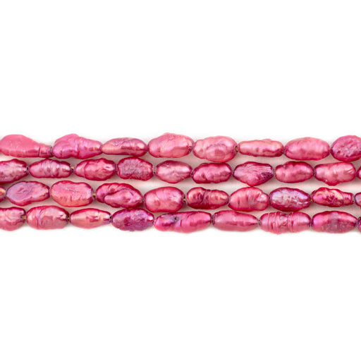 Fandango Pink Vintage Japanese Rice Pearl Beads (5mm) - The Bead Chest