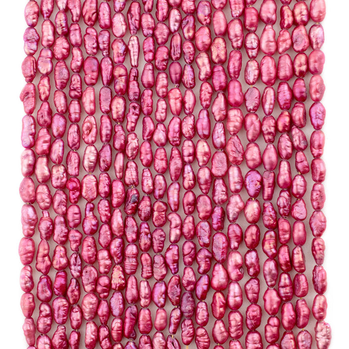 Fandango Pink Vintage Japanese Rice Pearl Beads (5mm) - The Bead Chest