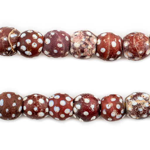 Red Antique Skunk Eye Beads - The Bead Chest