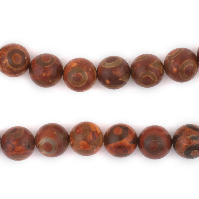 Round Tibetan Agate Beads (10mm) — The Bead Chest