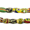 Oval Antique Venetian African Millefiori Trade Beads #15874
