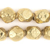 Brass Dotted Diamond Cut Hollow Tribal Beads (18mm)