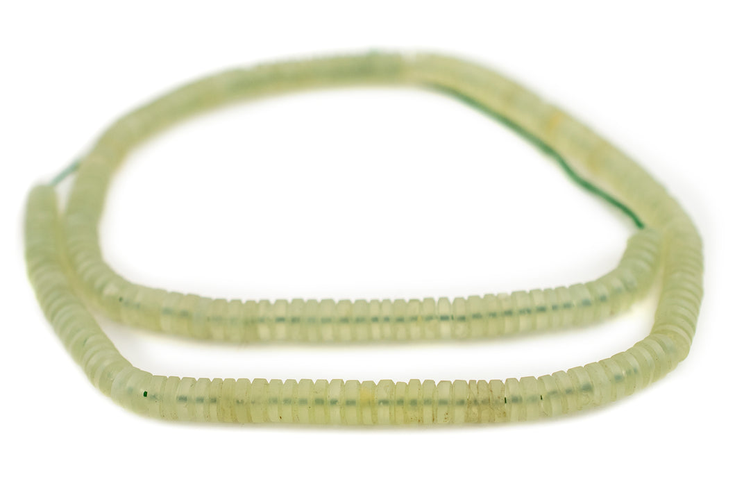 Pastel Green Nephrite Jade Button Beads (6mm) - The Bead Chest