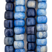Blue Cylindrical Bone Beads (18mm) - The Bead Chest
