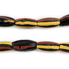 Old Red Yellow Venetian Striped Watermelon Trade Beads