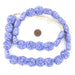 Blue & White Tabular Fused Recycled Glass Beads - The Bead Chest