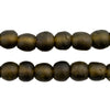 Dark Olive Green Recycled Glass Beads (11mm)