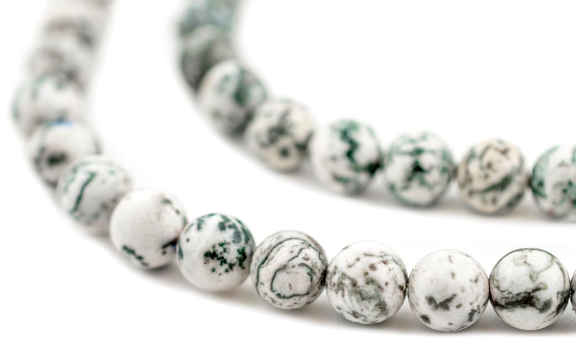 Round Moss Agate Beads (10mm) - The Bead Chest