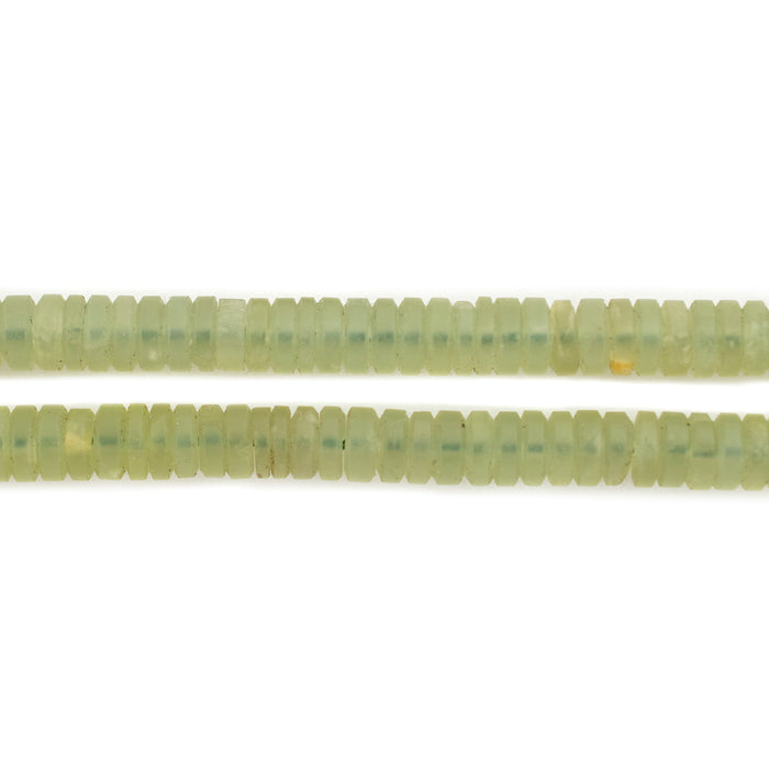 Pastel Green Nephrite Jade Button Beads (6mm) - The Bead Chest