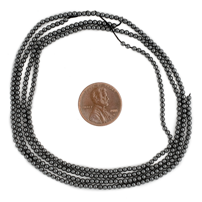 Round Non-Magnetic Hematite Beads (2mm) - The Bead Chest
