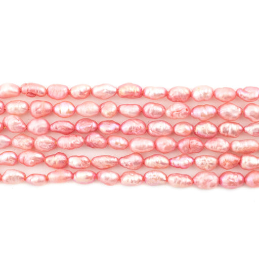 Blush Red Vintage Japanese Rice Pearl Beads (3mm) - The Bead Chest