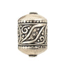 Oval Silver Artisanal Berber Bead (30x20mm)