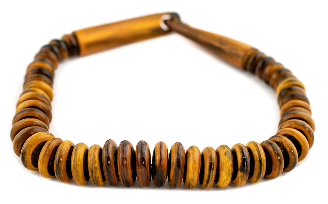 Amber Horn Disk Beads (Graduated) - The Bead Chest
