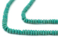 Green Turquoise-Style Afghani Stone Saucer Beads (4mm) - The Bead Chest