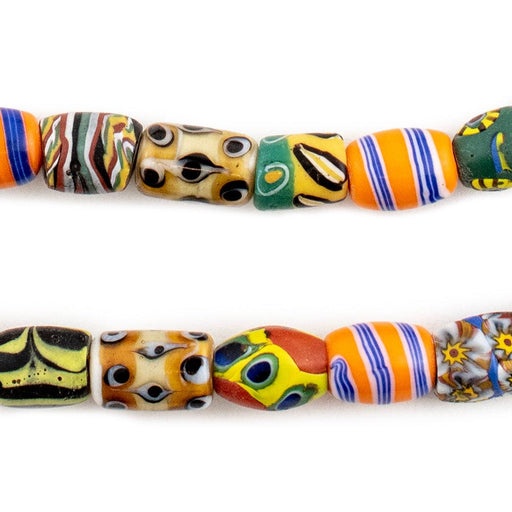 Oval Antique Venetian African Millefiori Trade Beads #15877 - The Bead Chest