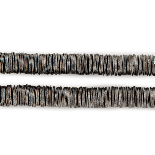 Dark Silver Flat Disk Heishi Beads (8mm)