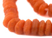 Jumbo Orange Rondelle Recycled Glass Beads (20mm) - The Bead Chest