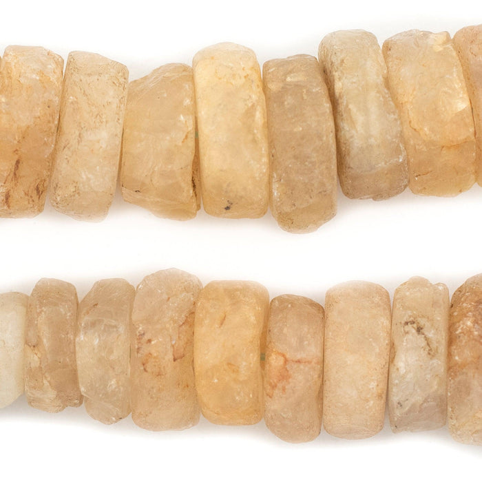Ancient Mali Quartz Stone Disk Beads #12852 - The Bead Chest