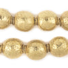 Brass Textured Sphere Hollow Tribal Beads (18mm)