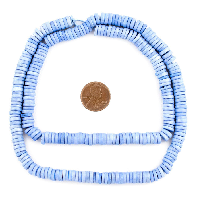Blue Bone Button Beads (6mm) - The Bead Chest