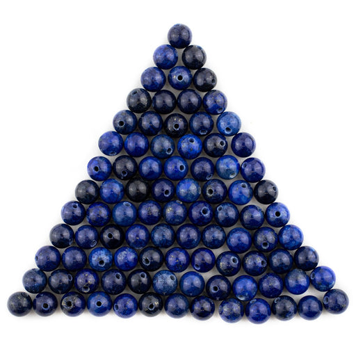 Round Lapis Lazuli Beads (8mm, Set of 100) - The Bead Chest