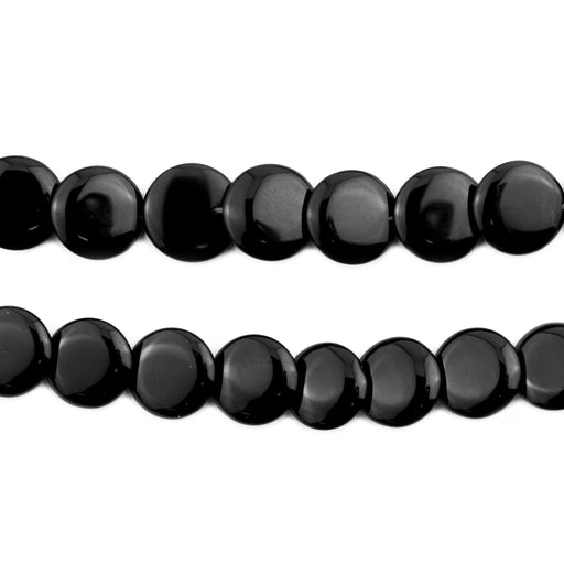 Flat Circular Onyx Beads (10mm) - The Bead Chest