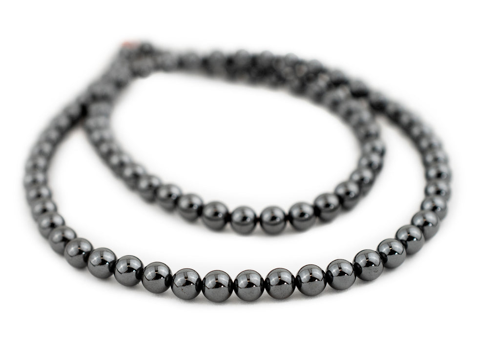 Round Non-Magnetic Hematite Beads (5mm) - The Bead Chest