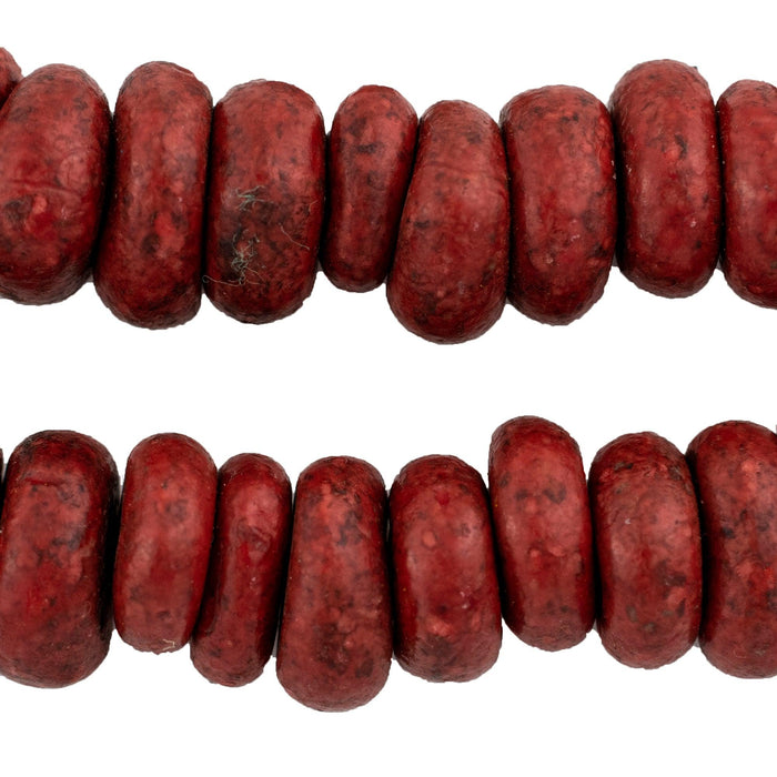 Round Textured Moroccan Cherry Resin Beads - The Bead Chest