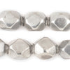 Silver Diamond Cut Hollow Tribal Beads (18mm)