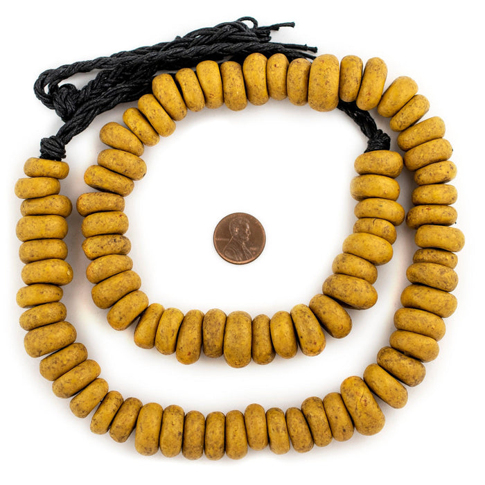 Round Textured Moroccan Banana Resin Beads - The Bead Chest