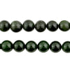 Round Dark Green Nephrite Jade Beads (10mm)