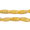 Yellow Java Glass Feather Beads (8mm)