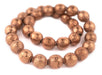 Copper Textured Sphere Hollow Tribal Beads (18mm) - The Bead Chest