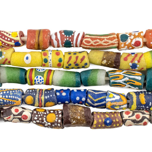 5 Strand Bundle: Ghanaian Krobo Glass Beads - The Bead Chest