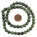 Round Green Nephrite Jade Beads (8mm) - The Bead Chest