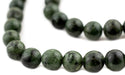 Round Green Nephrite Jade Beads (8mm) - The Bead Chest