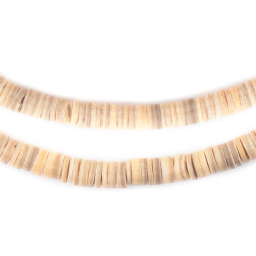 Beige Natural Shell Heishi Beads (6mm)