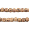 Unwaxed Round Natural Palm Wood Beads (8mm)