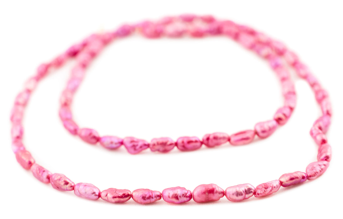 Fandango Pink Vintage Japanese Rice Pearl Beads (4mm) - The Bead Chest