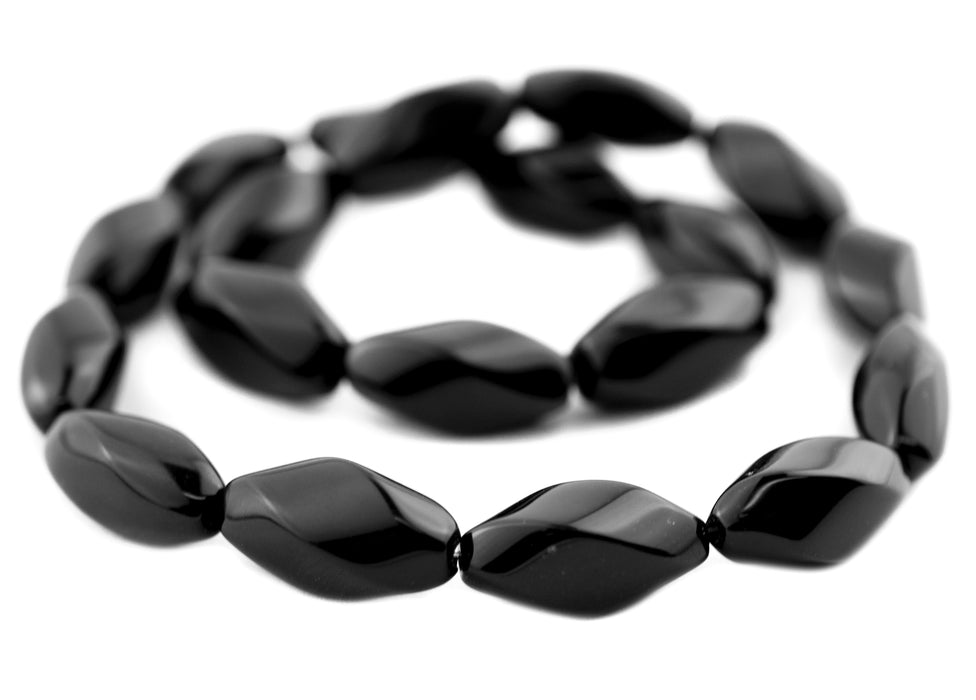 Faceted Onyx Beads (20x10mm) - The Bead Chest
