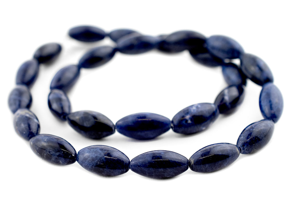 Oval Sodalite Beads (16x8mm) - The Bead Chest