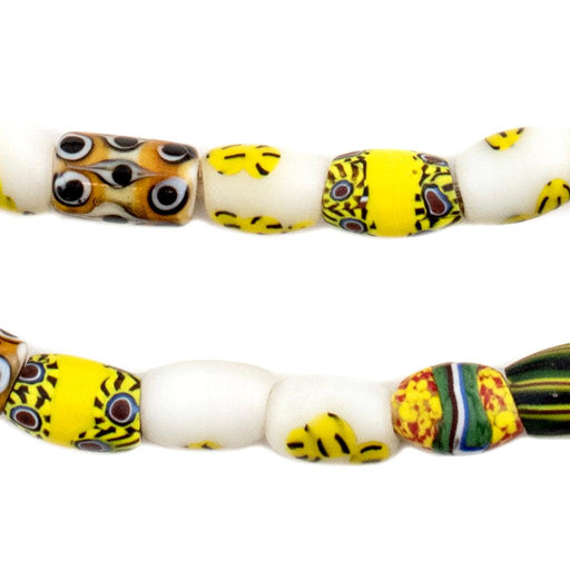 Oval Antique Venetian African Millefiori Trade Beads #15885 - The Bead Chest