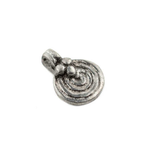 Silver Baule-Style Spiral Charm - The Bead Chest