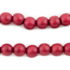 Rustic Red Round Natural Wood Beads (10mm)