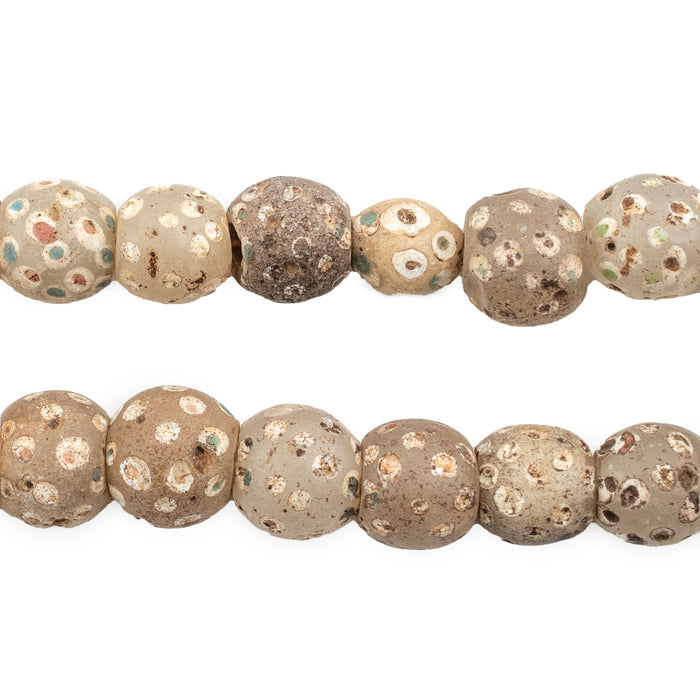 White Antique Venetian Skunk Trade Beads (40" Strand) - The Bead Chest