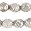 Silver Dotted Diamond Cut Hollow Tribal Beads (18mm)