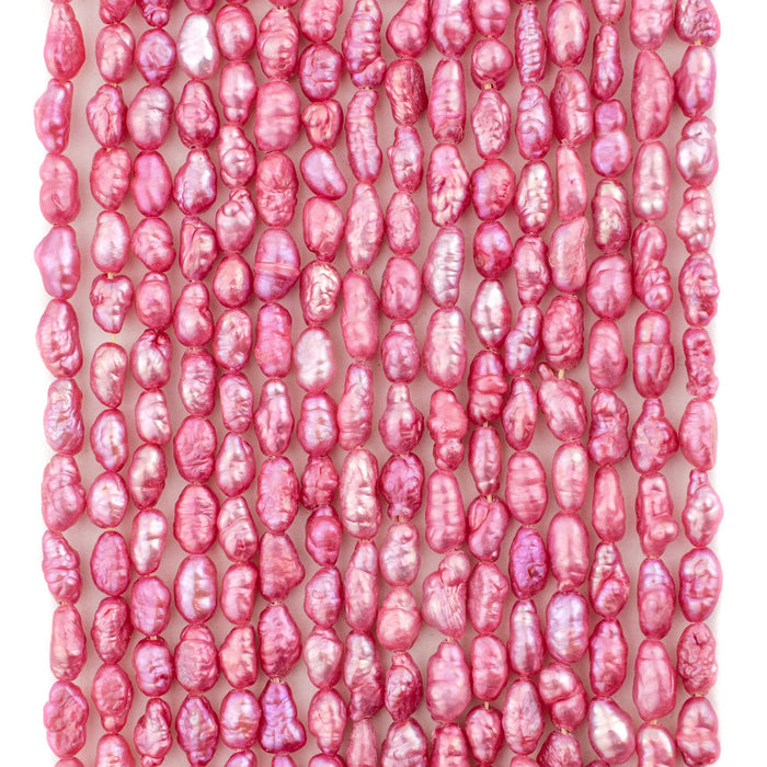 Fandango Pink Vintage Japanese Rice Pearl Beads (4mm) - The Bead Chest