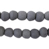 Opaque Grey Recycled Glass Beads (11mm)