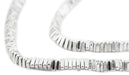 Faceted Shiny Silver Triangle Heishi Beads (4mm, 16 Inch Strand) - The Bead Chest