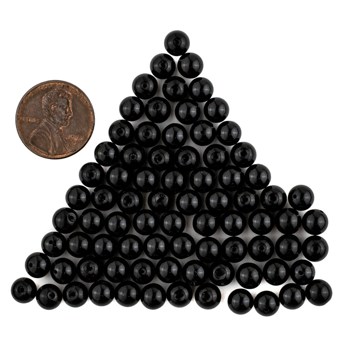 Round Onyx Beads (6mm, Set of 100) - The Bead Chest
